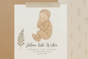 Crafting a Birth Stat Scrapbook Page