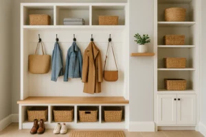 Organized Mudroom Turning Chaos into Calm Home Organization Hack
