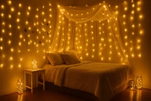 DIY Bedroom Fairy Lights