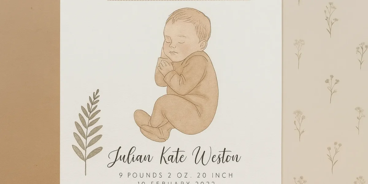 Crafting a Birth Stat Scrapbook Page
