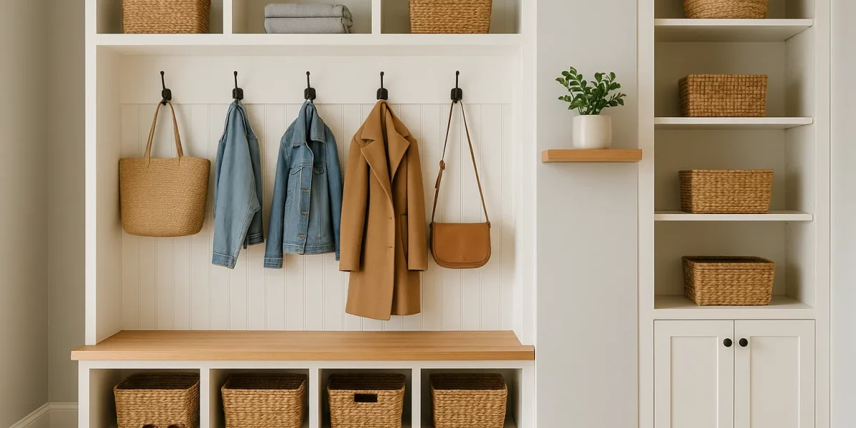 Organized Mudroom Turning Chaos into Calm Home Organization Hack